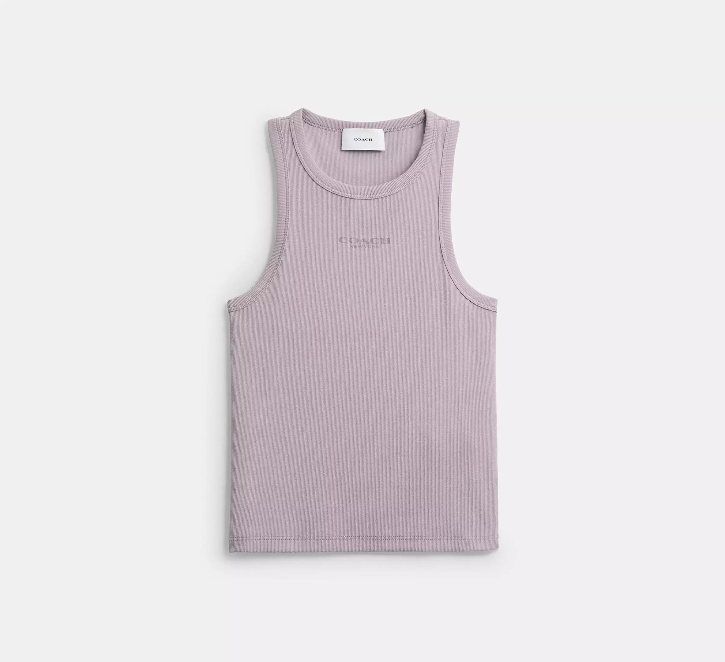Coach New York Ribbed Tank Top  -  Wisteria Purple