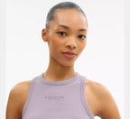 Coach New York Ribbed Tank Top  -  Wisteria Purple
