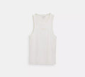 Coach New York Ribbed Tank Top  -  White