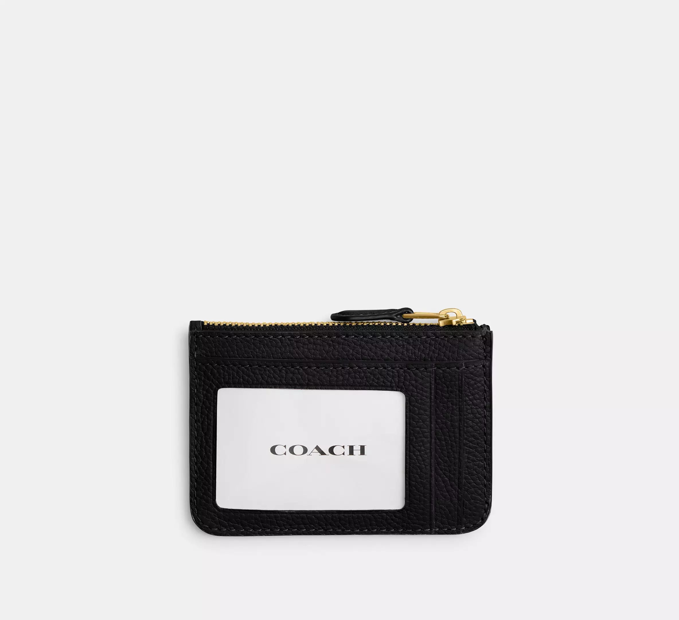 Coach Essential Mini Id Card Case  -  Brass/Black