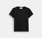 Coach New York Ribbed T-Shirt  -  Black