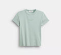 Coach New York Ribbed T-Shirt  -  Mint