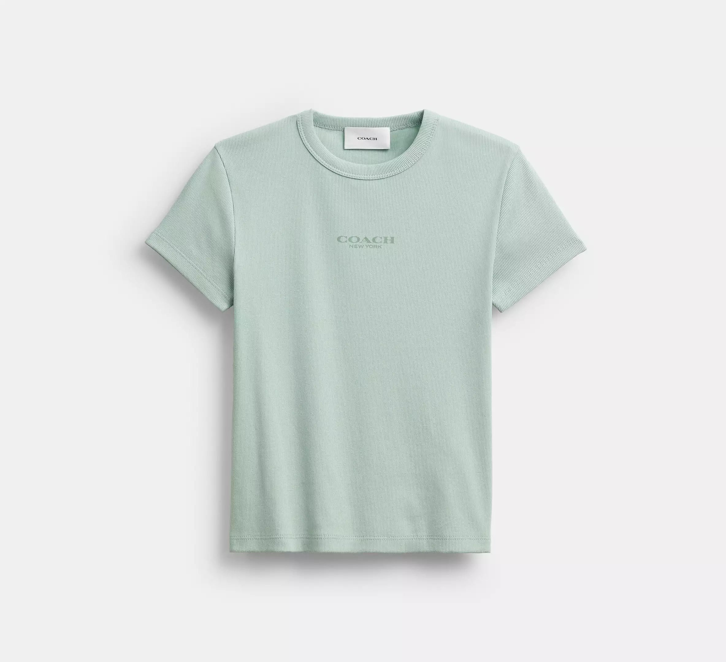 Coach New York Ribbed T-Shirt  -  Mint
