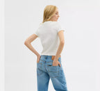 Coach New York Ribbed T-Shirt  -  White