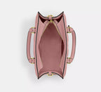 Coach Maggie Small Tote Bag In Signature Leather  -  Gold/Pink Petal