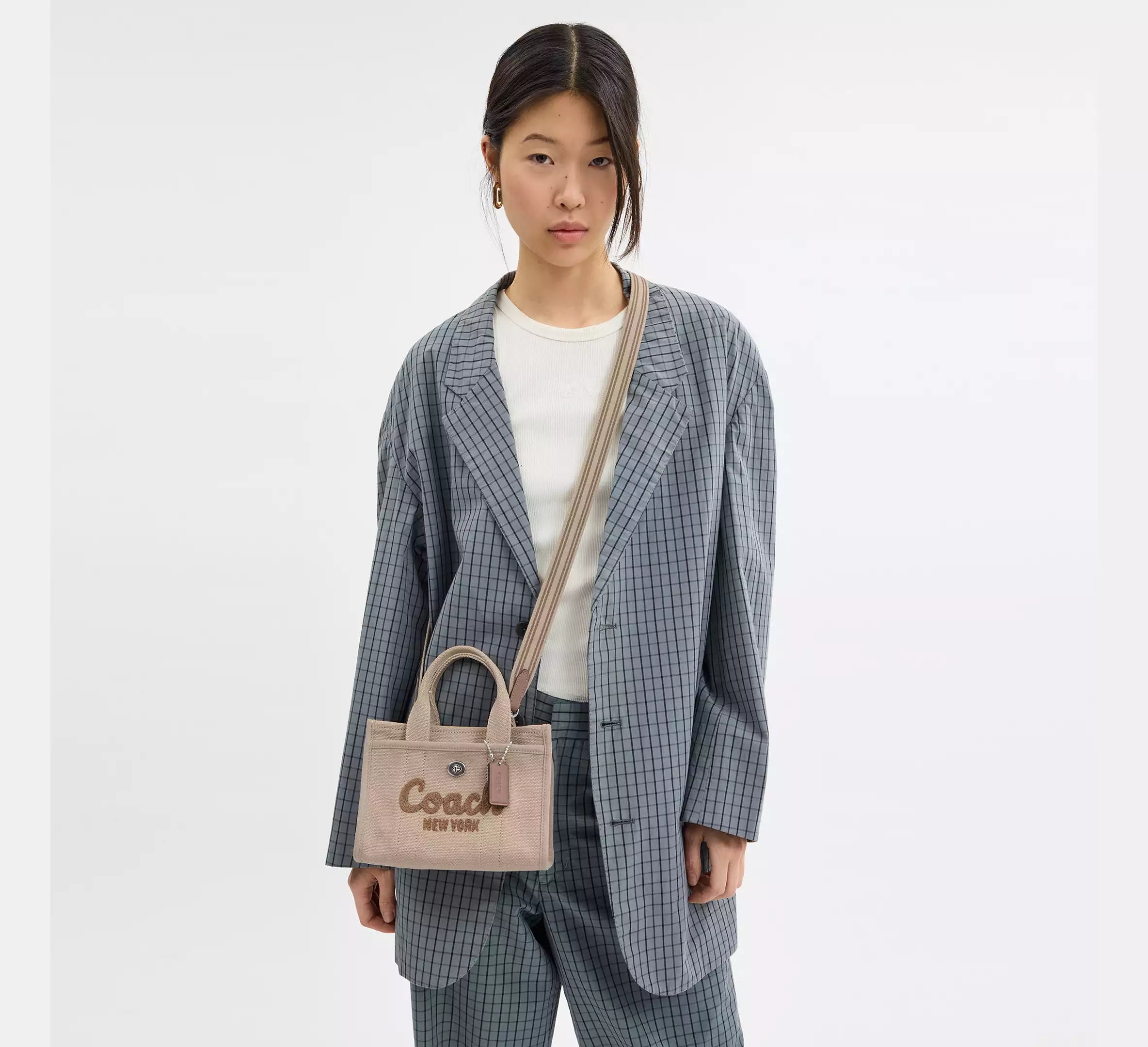 Coach Cargo Tote Bag 20 -  Silver/Dark Natural