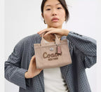 Coach Cargo Tote Bag 20 -  Silver/Dark Natural