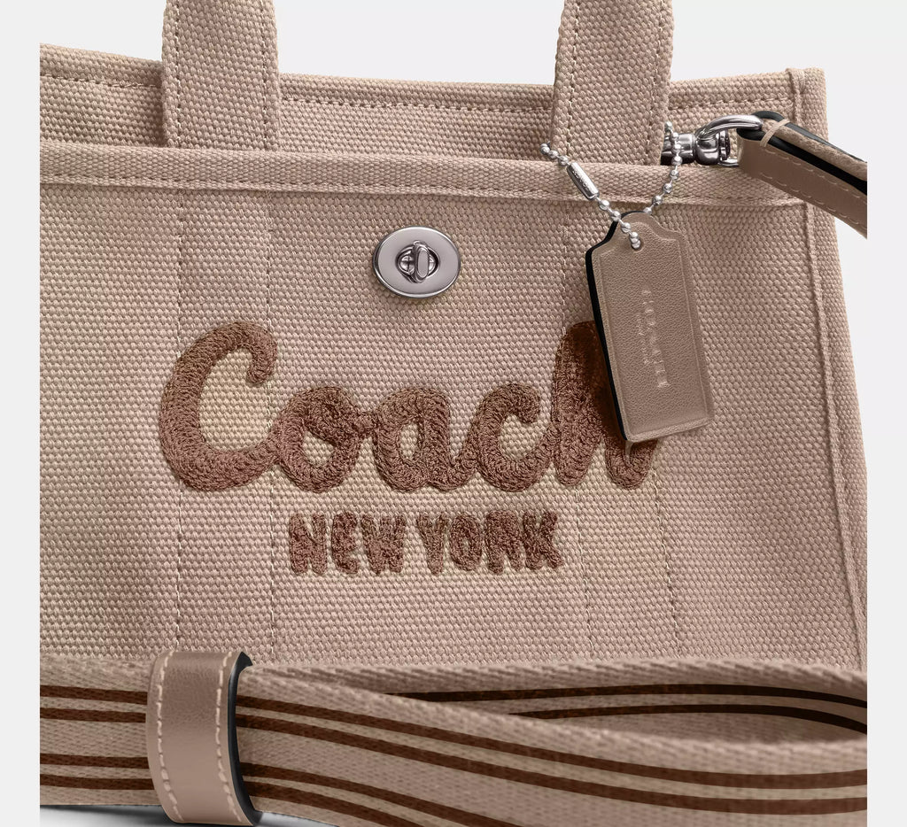 Coach Cargo Tote Bag 20 -  Silver/Dark Natural