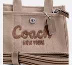 Coach Cargo Tote Bag 20 -  Silver/Dark Natural