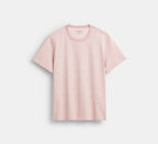 Coach All Over Signature T-Shirt In Organic Cotton  -  Pink Multi