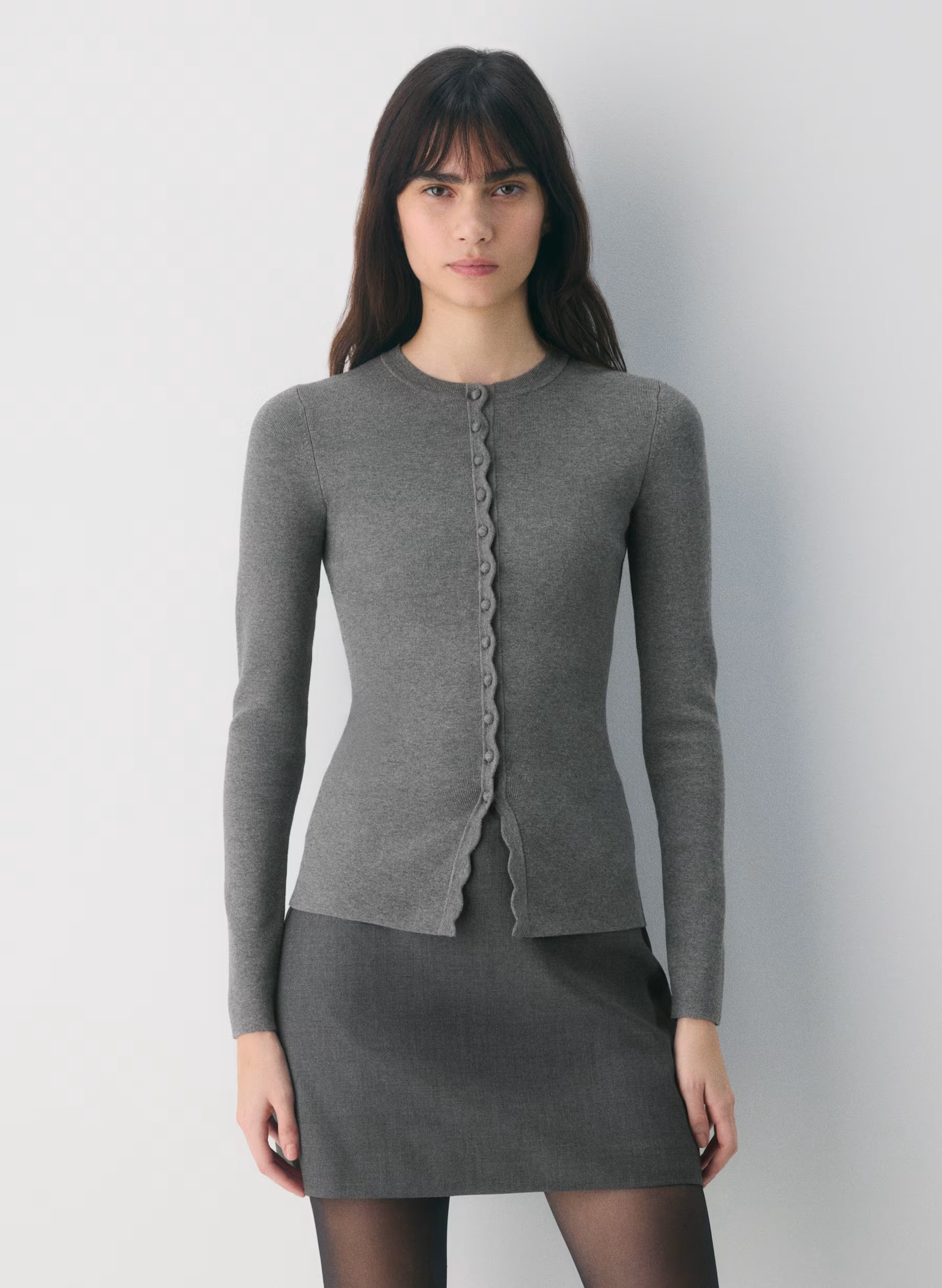 Aritzia Shelly Cardigan - Wonder Yarn-Limited Edition — Heather Dark Grey