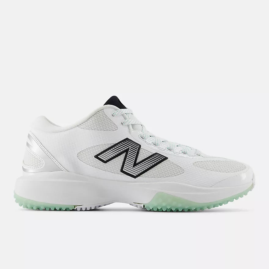 New Balance FreezeLX v5 Turf  -  NB WHITE with BLACK and Silver Metallic -  FREEZTW5
