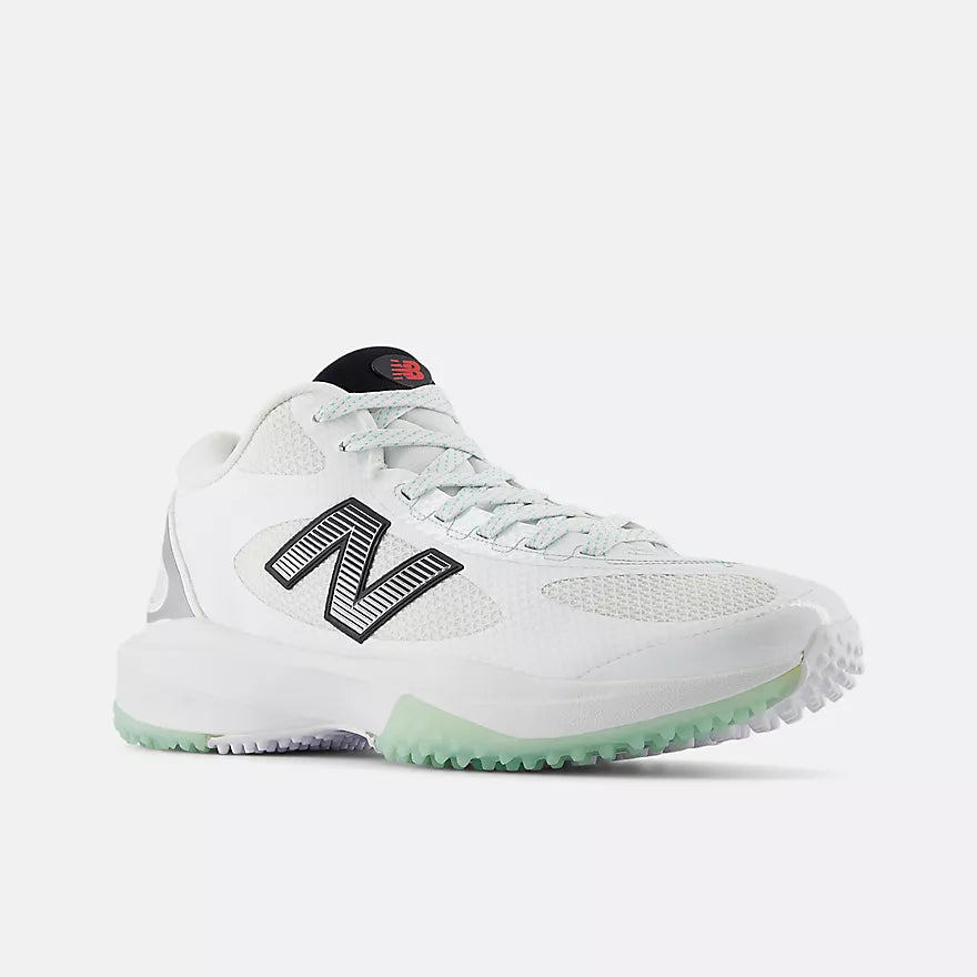 New Balance FreezeLX v5 Turf  -  NB WHITE with BLACK and Silver Metallic -  FREEZTW5