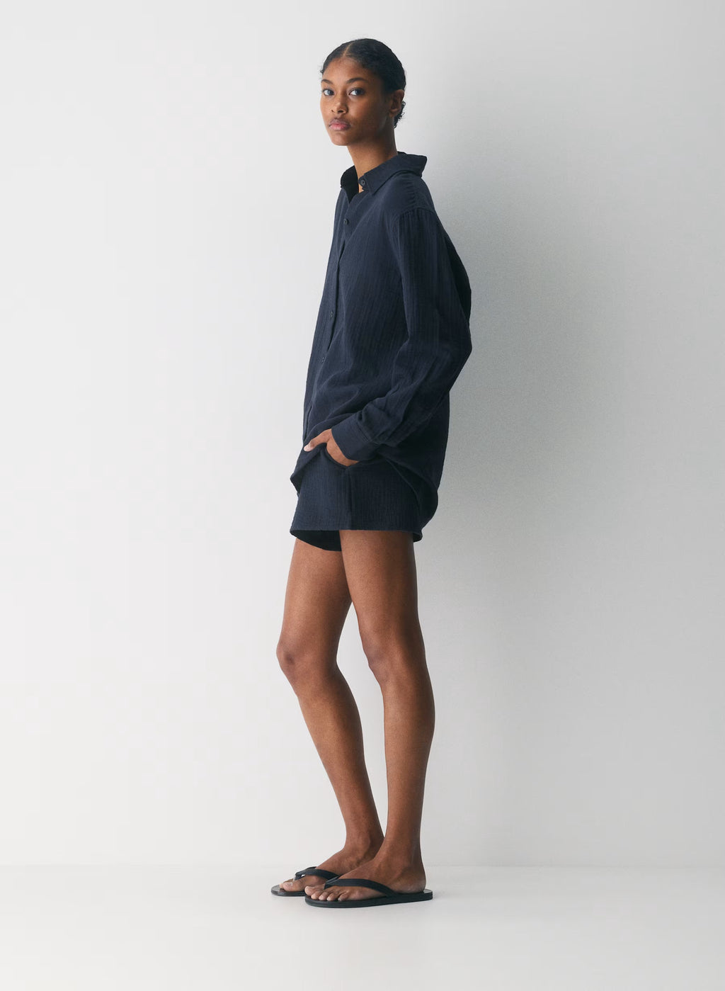 Aritzia AirPlush Cotton™ Sail Shirt -Admiral