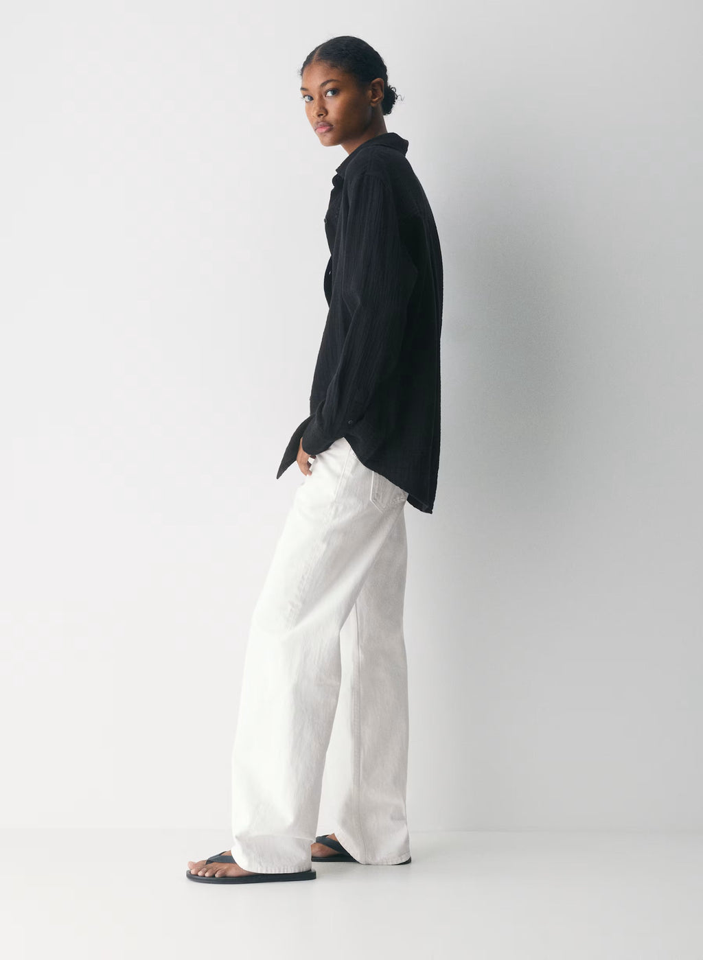 Aritzia AirPlush Cotton™ Sail Shirt - Black
