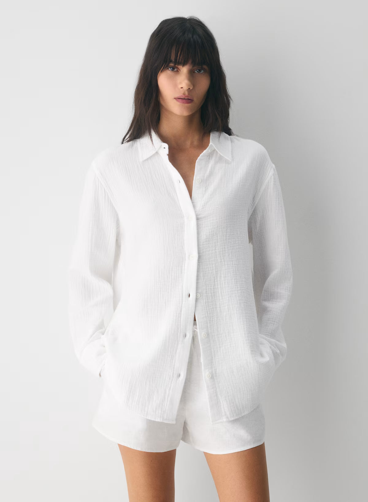 Aritzia AirPlush Cotton™ Sail Shirt - White