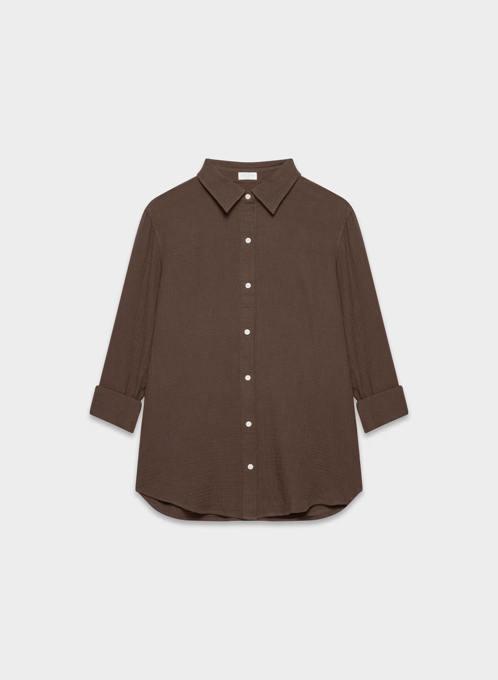 Aritzia AirPlush Cotton™ Sail Shirt -  Rich Mocha Brown