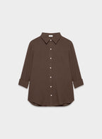 Aritzia AirPlush Cotton™ Sail Shirt -  Rich Mocha Brown