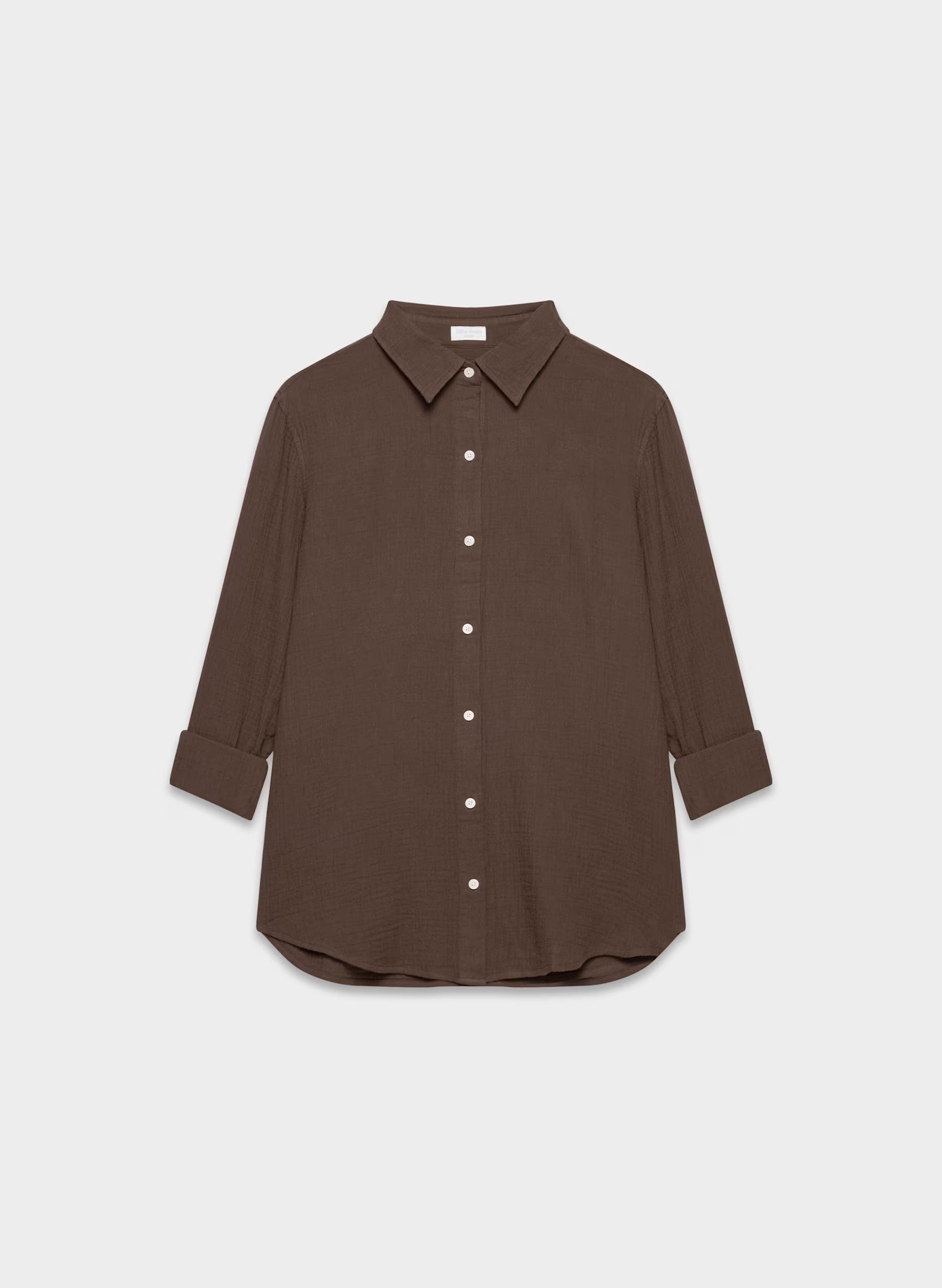 Aritzia AirPlush Cotton™ Sail Shirt -  Rich Mocha Brown