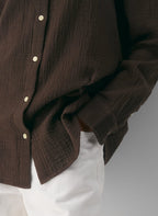 Aritzia AirPlush Cotton™ Sail Shirt -  Rich Mocha Brown