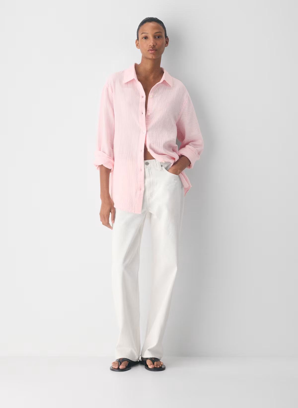 Aritzia AirPlush Cotton™ Sail Shirt - Villa pink