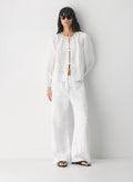 Aritzia Tybee Linen Blouse-White