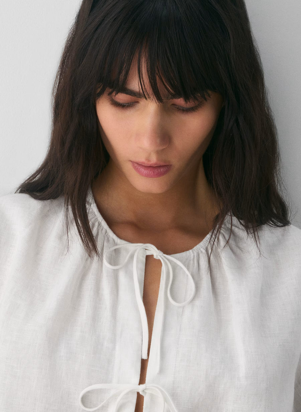 Aritzia Tybee Linen Blouse-White