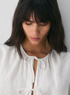 Aritzia Tybee Linen Blouse-White