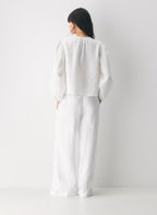 Aritzia Tybee Linen Blouse-White