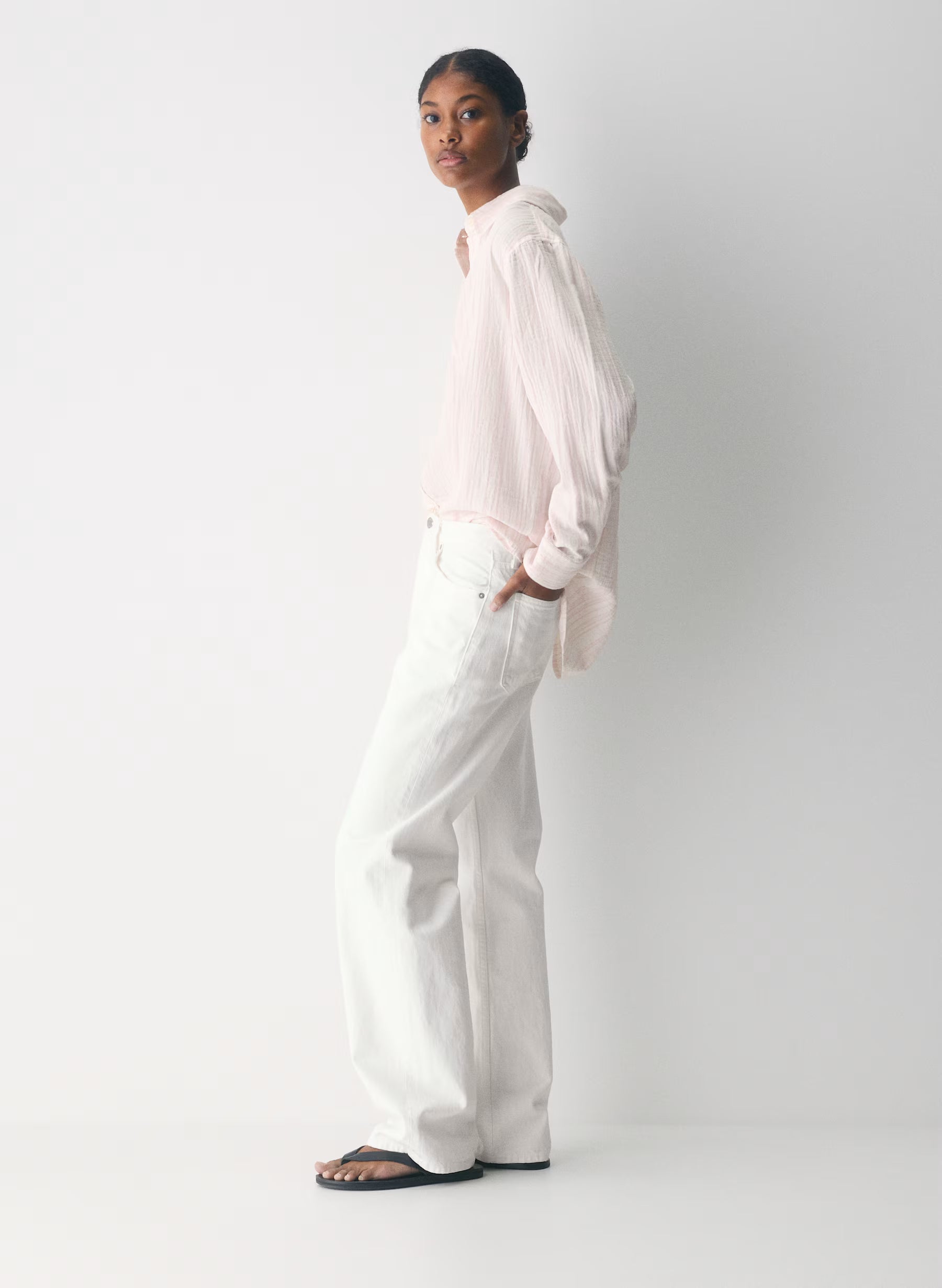 Aritzia AirPlush Cotton™ Sail Shirt -  İmogen strp ok/Vla p