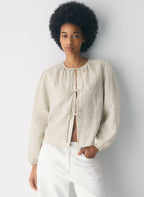 Aritzia Tybee Linen Blouse-Undyed Ecru
