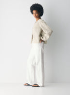 Aritzia Tybee Linen Blouse-Undyed Ecru