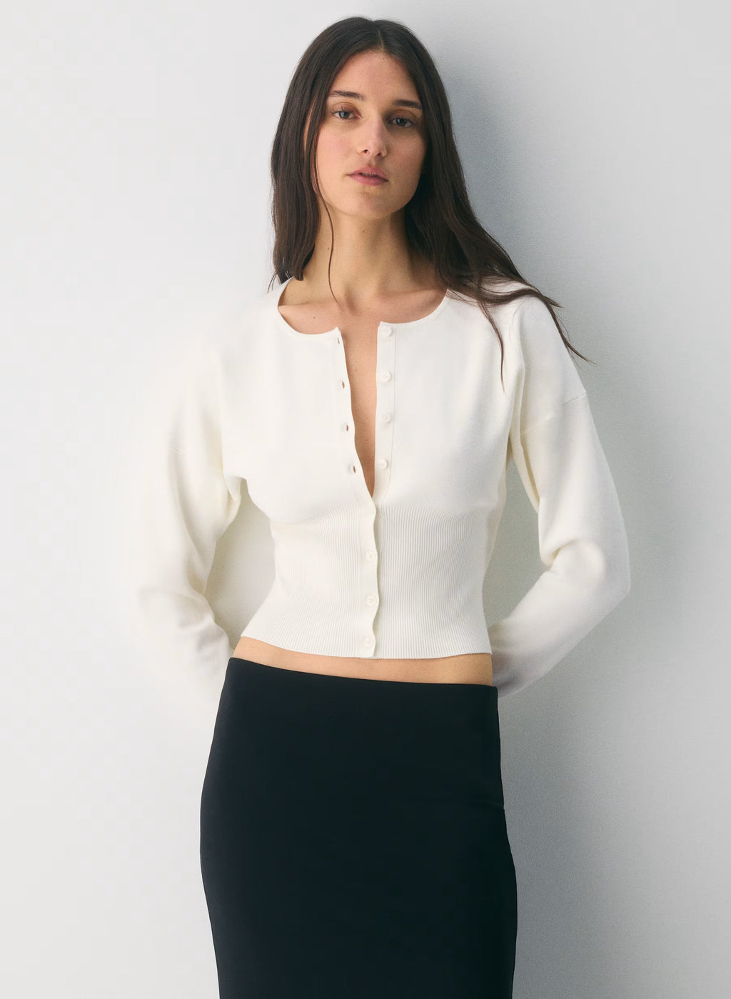 Aritzia Golightly Cardigan - Wonder Yarn -  Light Birch