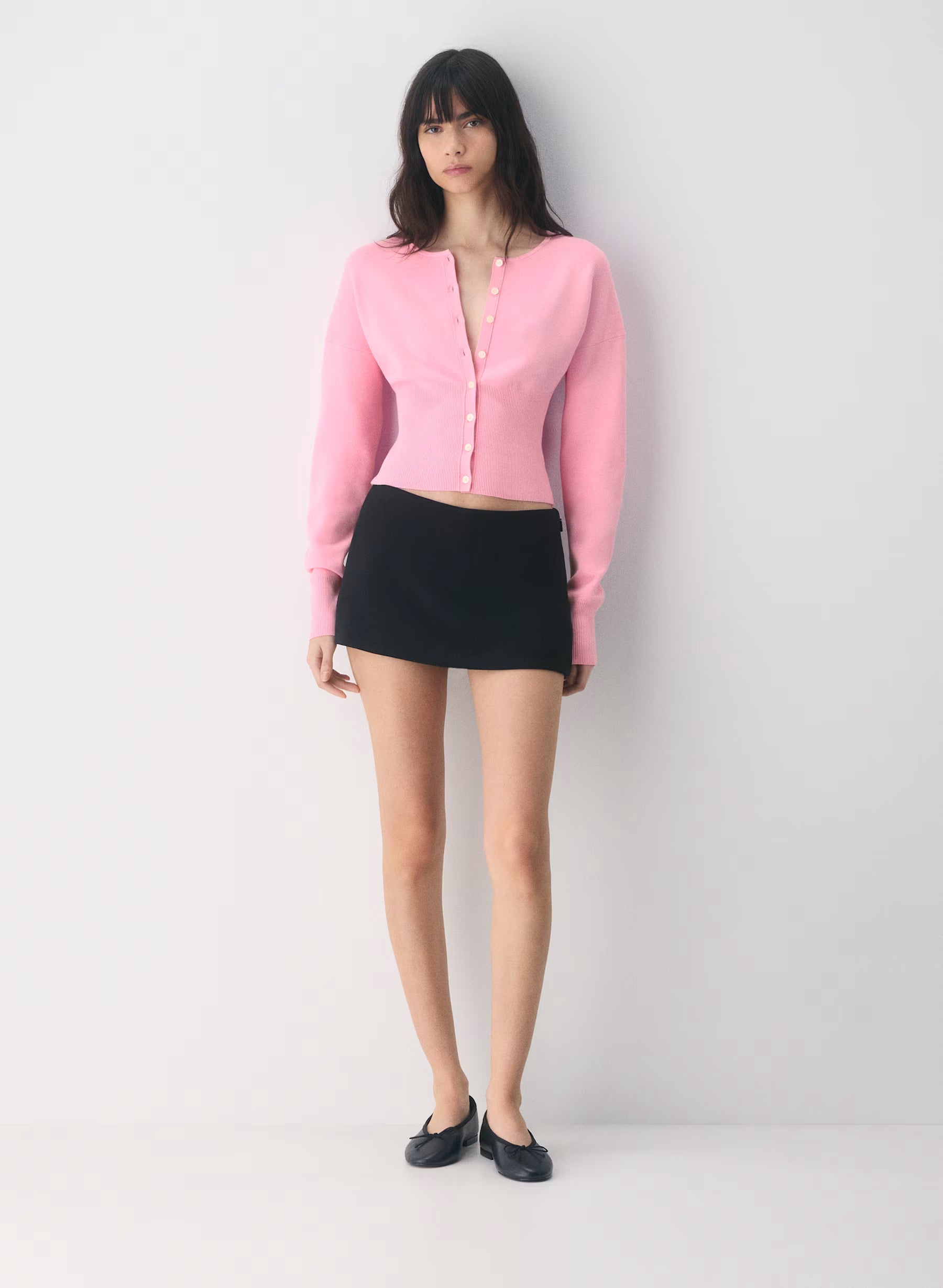 Aritzia Golightly Cardigan - Wonder Yarn - Jellybean Pink