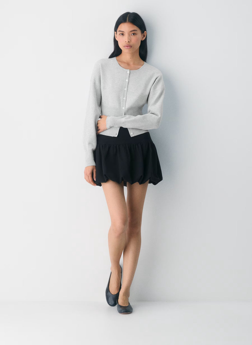 Aritzia Golightly Cardigan - Wonder Yarn - Heather Chrome