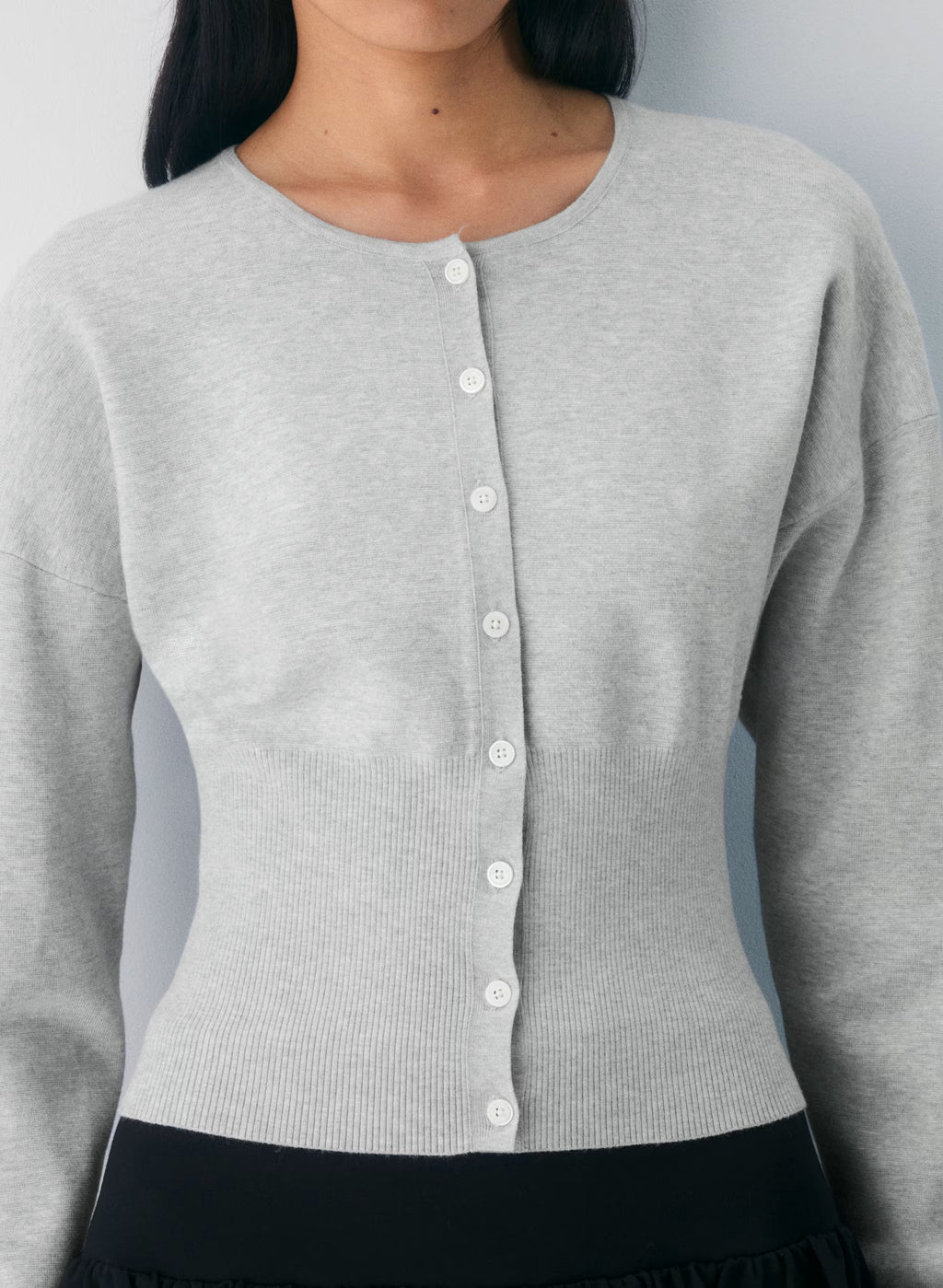 Aritzia Golightly Cardigan - Wonder Yarn - Heather Chrome