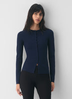 Aritzia Shelly Cardigan - Wonder Yarn-Essential Colours — Admiral