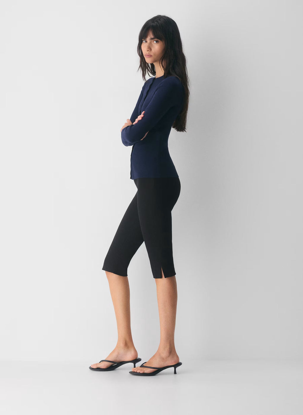 Aritzia Shelly Cardigan - Wonder Yarn-Essential Colours — Admiral