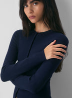 Aritzia Shelly Cardigan - Wonder Yarn-Essential Colours — Admiral