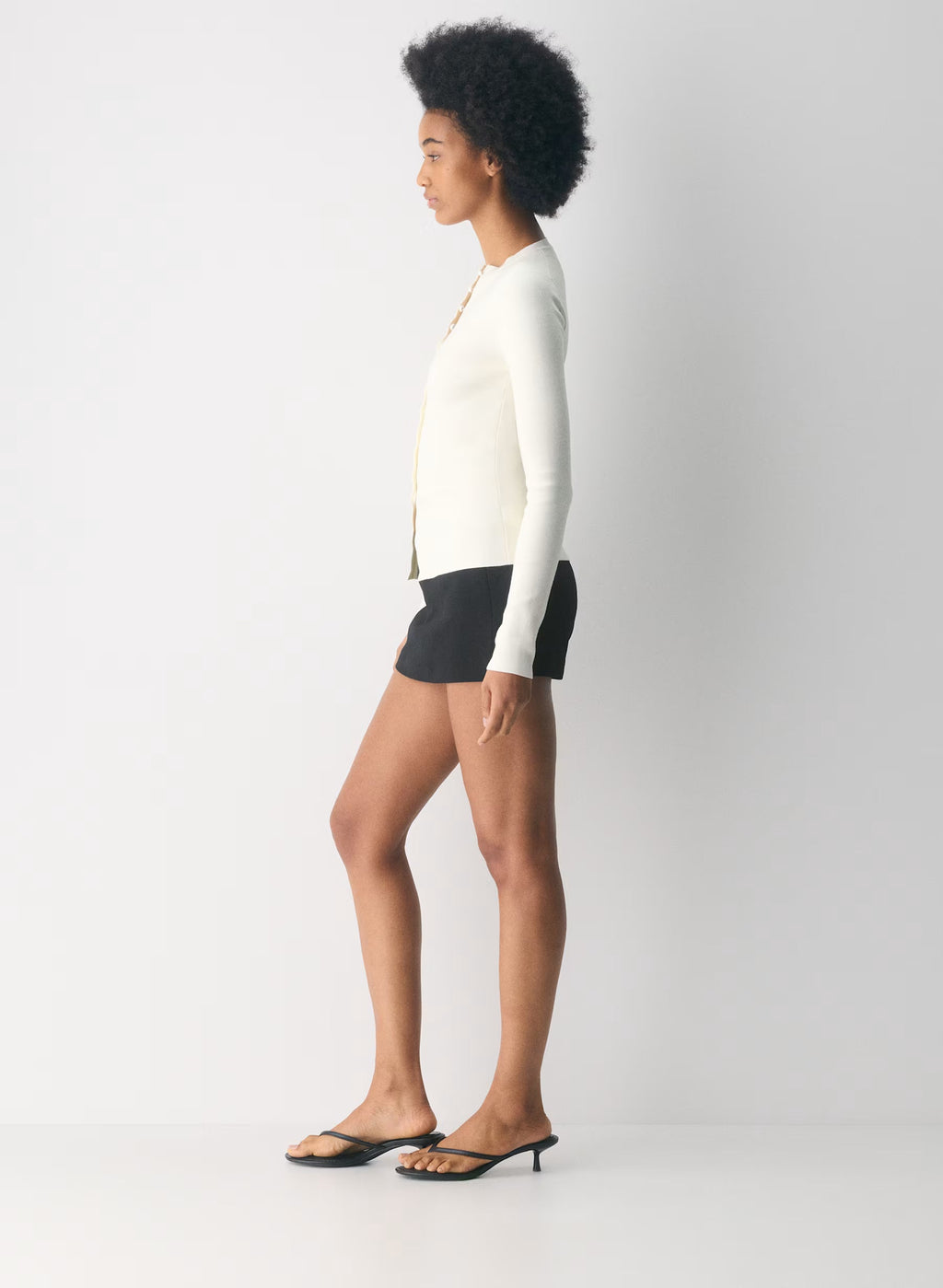 Aritzia Shelly Cardigan - Wonder Yarn-Limited Edition — Matte Pearl