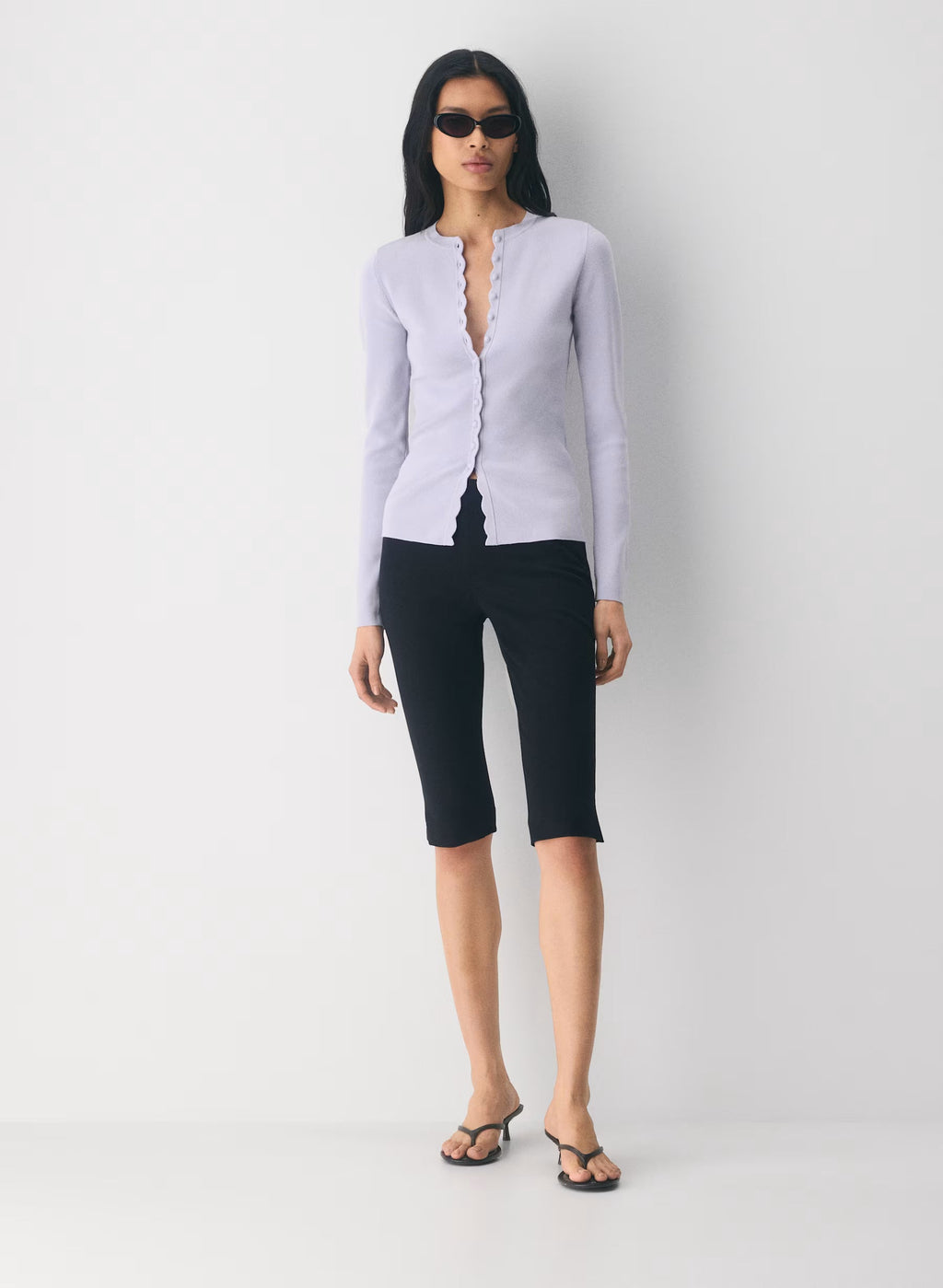 Aritzia Shelly Cardigan - Wonder Yarn-Essential Colours — Wildflower lilac