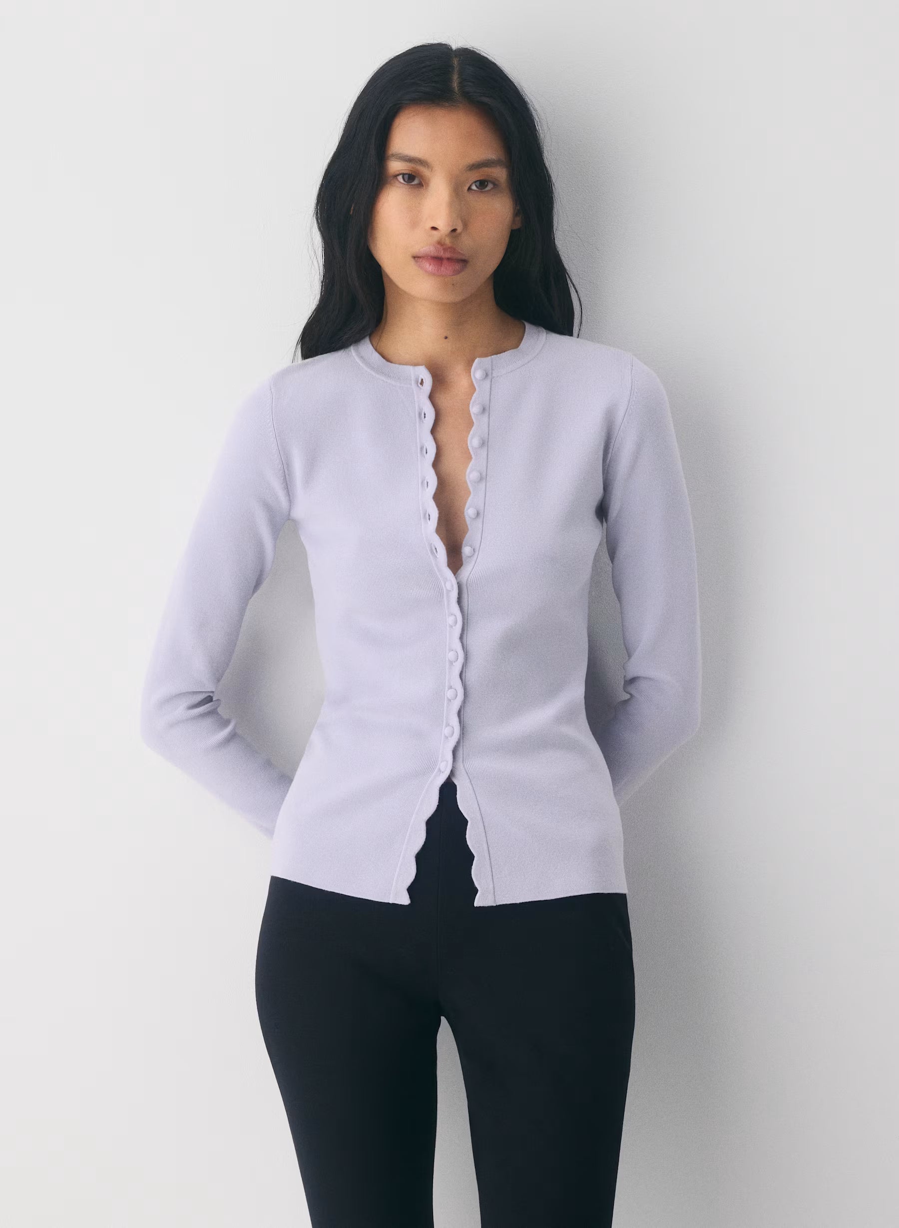 Aritzia Shelly Cardigan - Wonder Yarn-Essential Colours — Wildflower lilac
