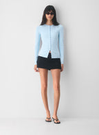Aritzia Shelly Cardigan - Wonder Yarn-Essential Colours — villa blue