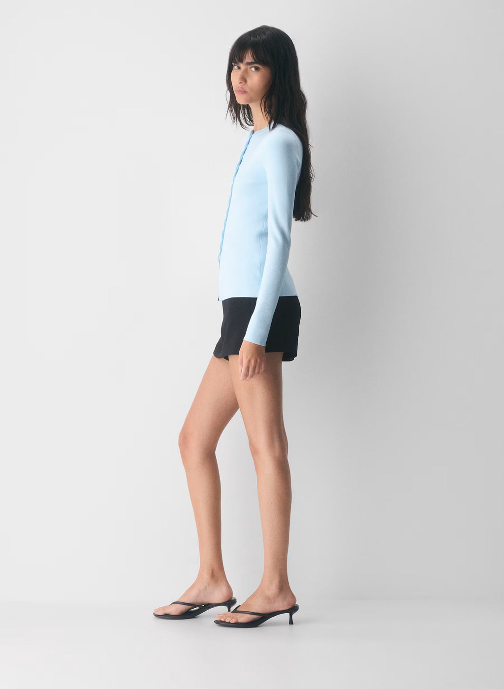 Aritzia Shelly Cardigan - Wonder Yarn-Essential Colours — villa blue