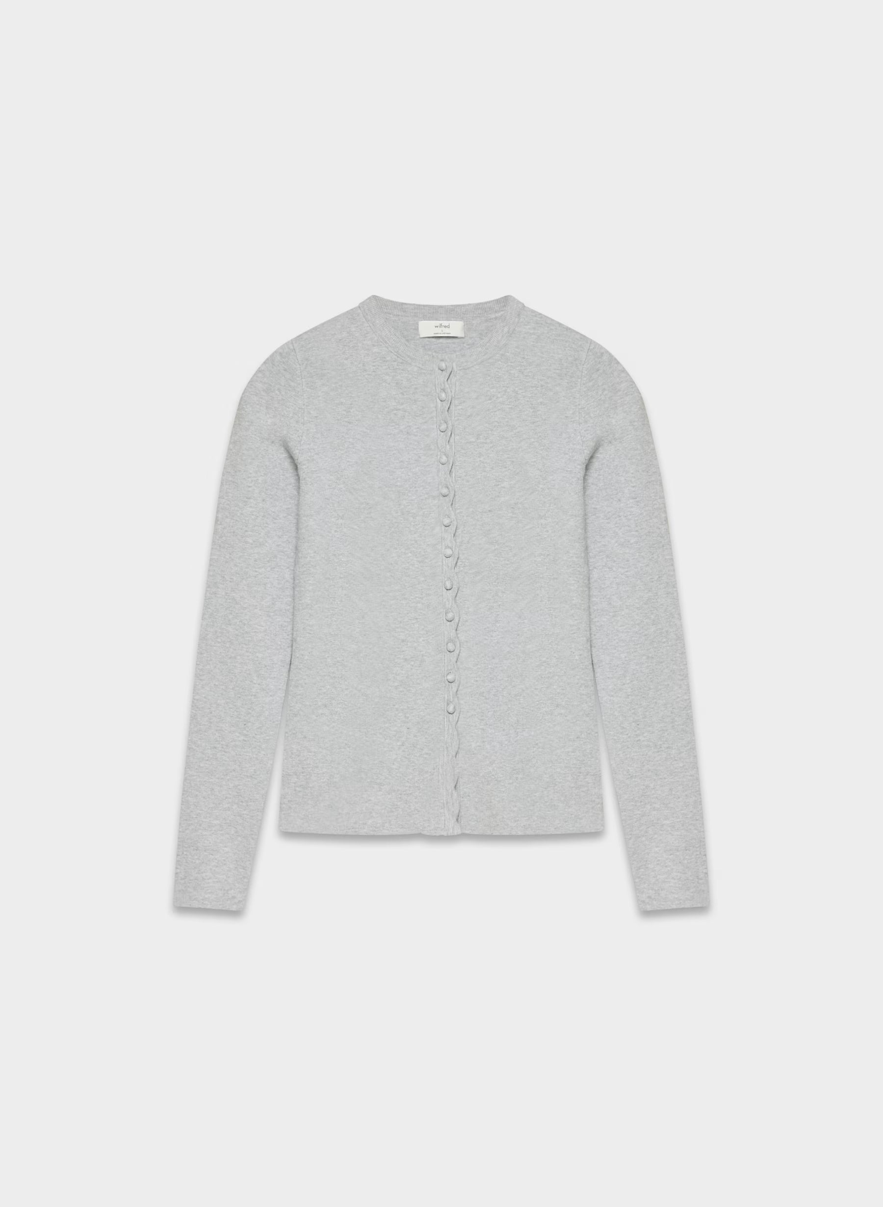 Aritzia Shelly Cardigan - Wonder Yarn-Essential Colours —Heather Chrome