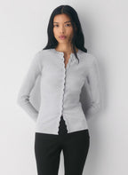 Aritzia Shelly Cardigan - Wonder Yarn-Essential Colours —Heather Chrome