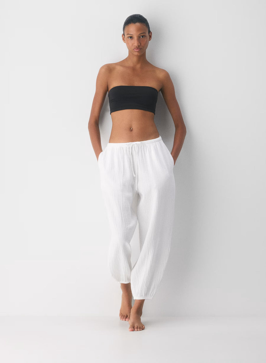 Aritzia AirPlush Cotton™ Sidepath Balloon Pant-White