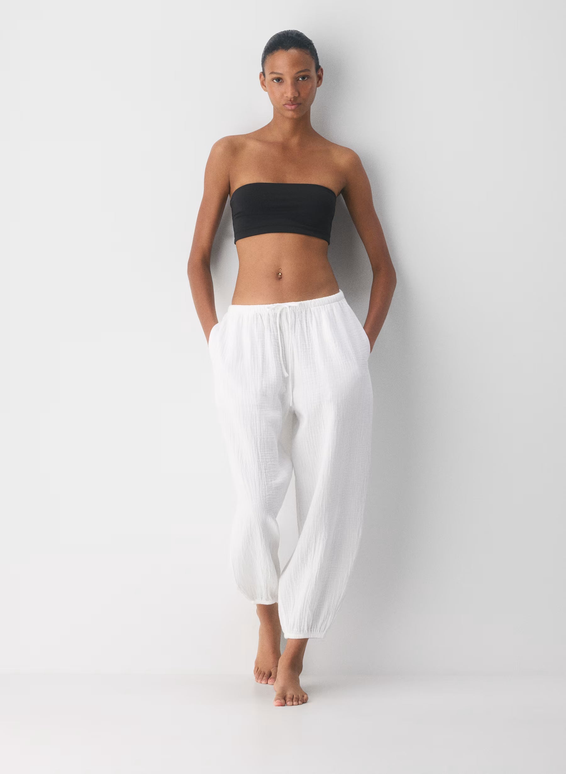 Aritzia AirPlush Cotton™ Sidepath Balloon Pant-White