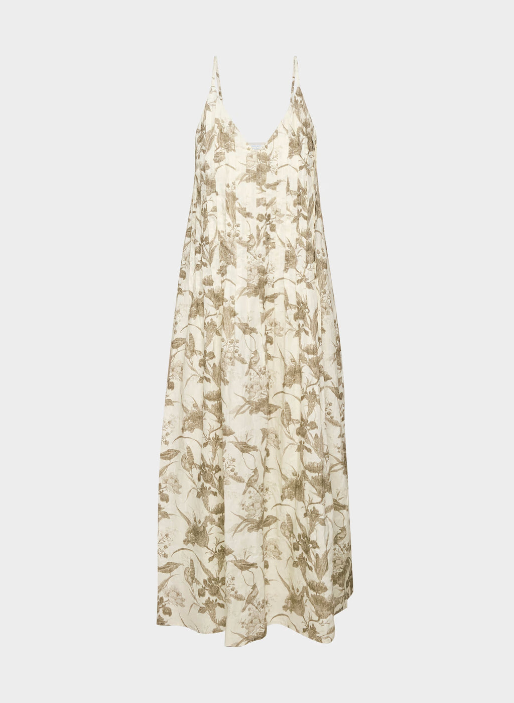 Aritzia Casbah Linen Dress-Birch/folio Brown