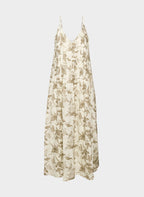 Aritzia Casbah Linen Dress-Birch/folio Brown